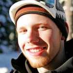 Conrad, male aged 25, fit, athletic, american, moutaineer, snowboarder, friendly, kind smile